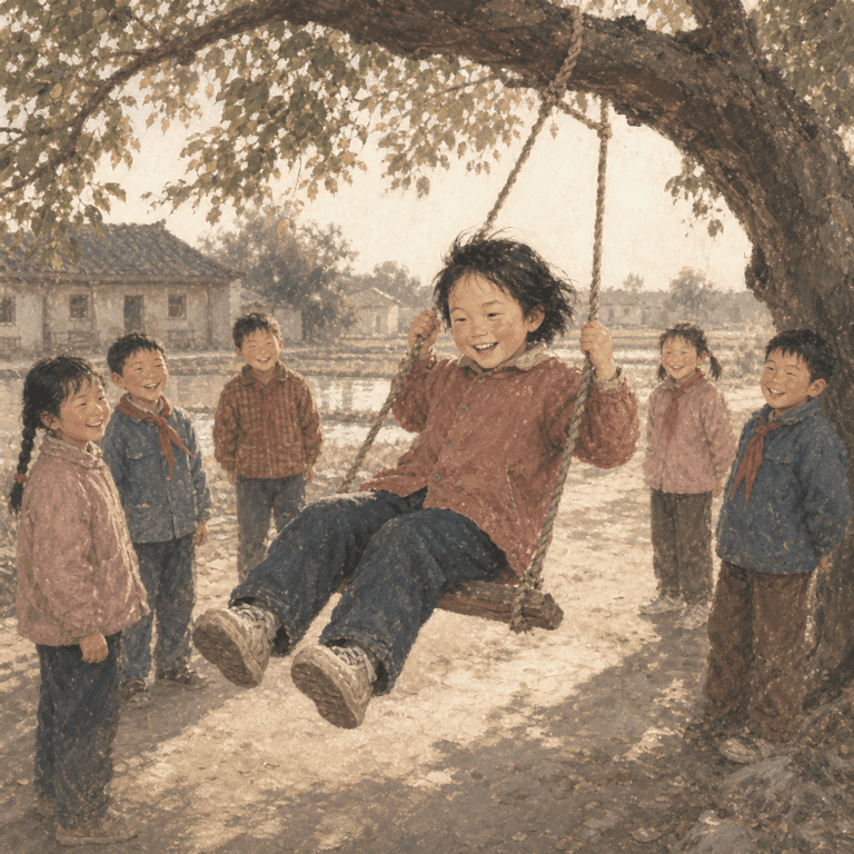 树下秋千童年记忆头像