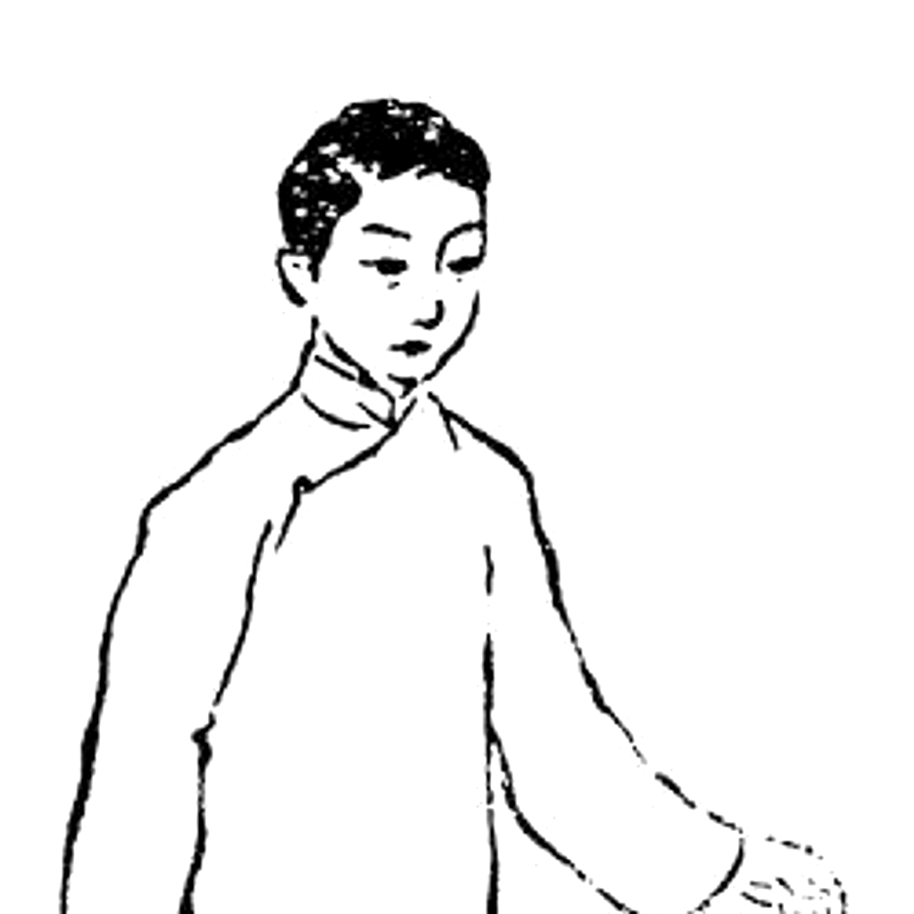 老课本线稿长衫先生怀旧头像