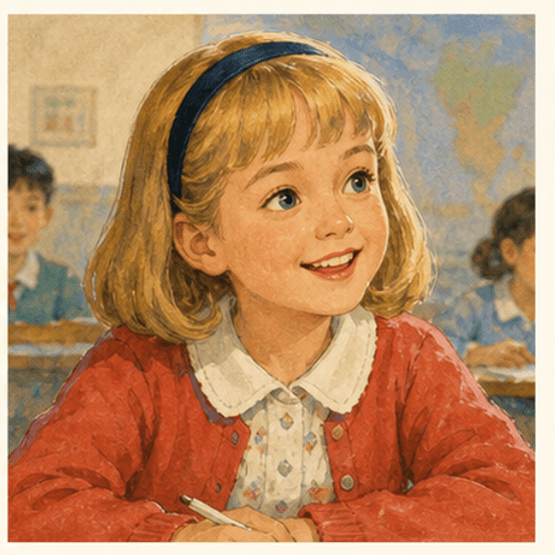 英语课本女孩Lucy怀旧头像